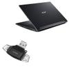 BoxWave Smart Gadget Compatible with Acer Aspire 7 (A715-43G) - AllReader SD Card Reader, microSD Card Reader SD Compact USB - Jet Black view 1