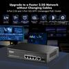 MokerLink 5 Port 2.5 Gigabit PoE Switch with 10G SFP, 5 x 2.5G Ethernet Ports, 4 Port PoE IEEE802.3af/at, 65W, Compatible with 10/100/1000Mbps, Unmanaged Fanless Wall Mountable Network Switch view 2