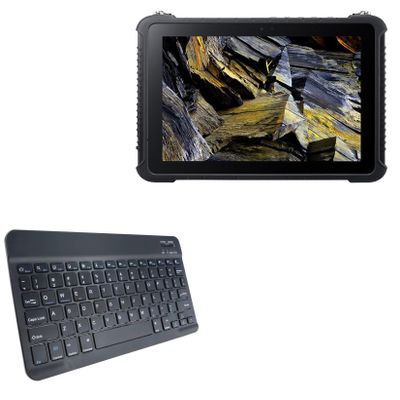 BoxWave Keyboard Compatible with Acer Enduro T5 (ET510-51W) - SlimKeys Bluetooth Keyboard, Portable Thin with Chiclet-Style Keys - Jet Black
