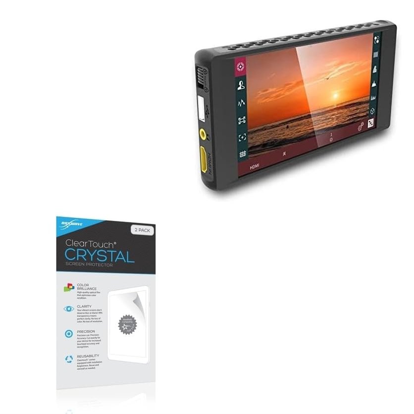 BoxWave Screen Protector Compatible with Portkeys PT6 Touchscreen Camera Field Monitor (5.2 in) - ClearTouch Crystal (2-Pack), HD Film Skin - Shields from Scratches
