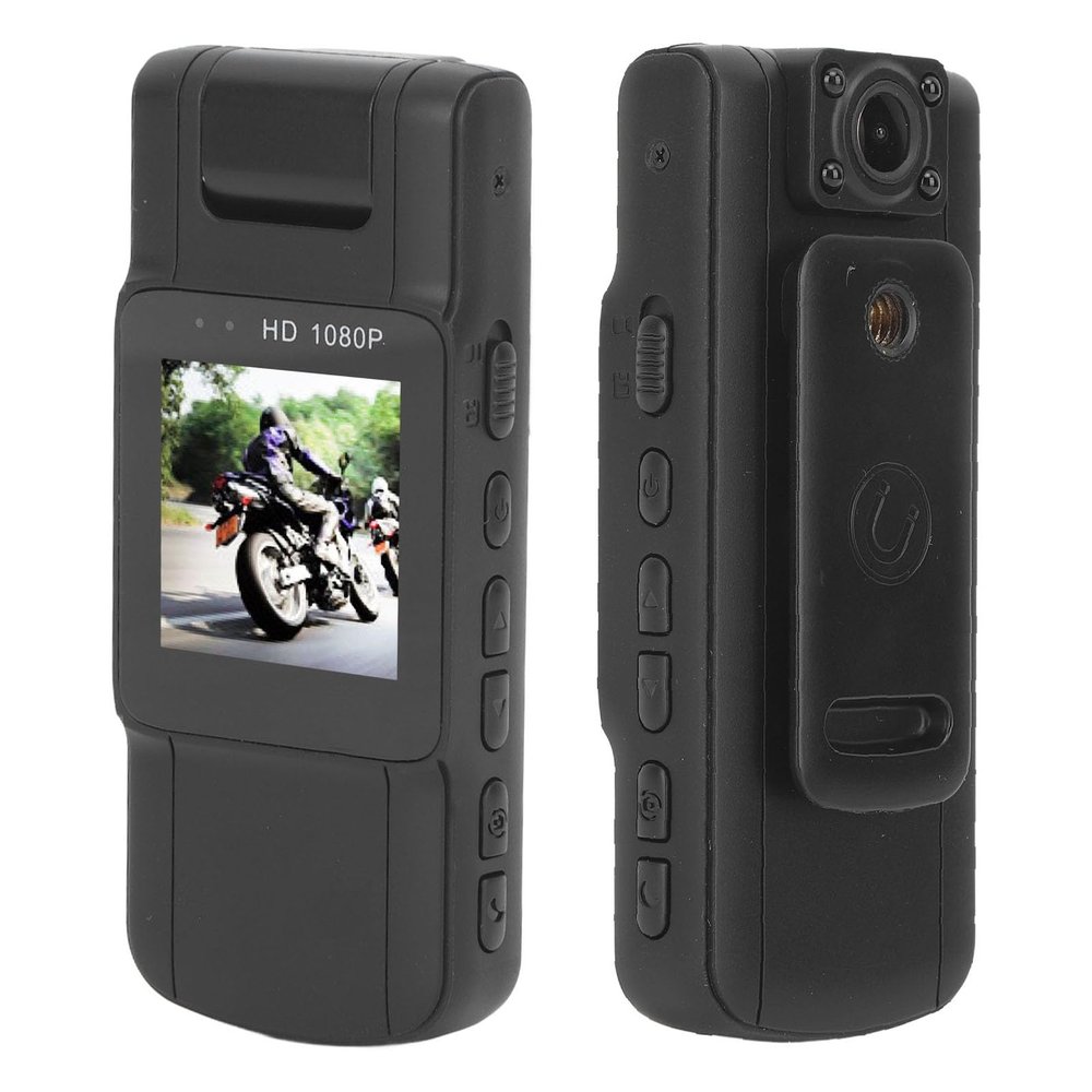 L11 Body Camera, 1080P HD Wearable Mini Body Cameras with IR Night Vision, 180 Rotatable Lens, 1.54inch Screen Police for Meeting Law Enforcement