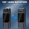L11 Body Camera, 1080P HD Wearable Mini Body Cameras with IR Night Vision, 180 Rotatable Lens, 1.54inch Screen Police for Meeting Law Enforcement view 2