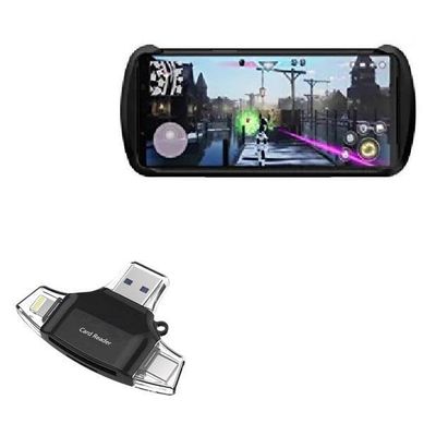 BoxWave Smart Gadget Compatible with Sony Xperia 1 IV Gaming Edition XQ-CT72 (6.5 in) - AllReader SD Card Reader, microSD Card Reader SD Compact USB - Jet Black