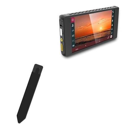 BoxWave Stylus Pouch Compatible with Portkeys PT6 Touchscreen Camera Field Monitor (5.2 in) - Stylus PortaPouch, Pen Stylii Holder Carrier Portable Self-Adhesive - Jet Black