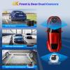 860 Portable CarPlay Screen with 4K Dash Cam Front and Rear- 9.3" Wireless Apple CarPlay Android Auto Car Stereo, Bluetooth, GPS Navigation Head Unit,Car Stereo Receivers,1080p Backup Camera view 4