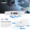 KuWFi WiFi 6 Extender 2.4G&5.8G Long-Range Repeater AX1800 WiFi 6 Indoor Ceiling-Mounted AP Router 48V PoE Powered 1800Mbps High Speed for House, Office, Apartment view 4