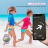 Waterproof Air tag Bracelets for Kids (2 Pack) - Soft Silicone Hidden Air tag Wristband - Lightweight GPS Tracker Holder Compatible with Apple Airtag Band for Child-Donut & Owl view 3