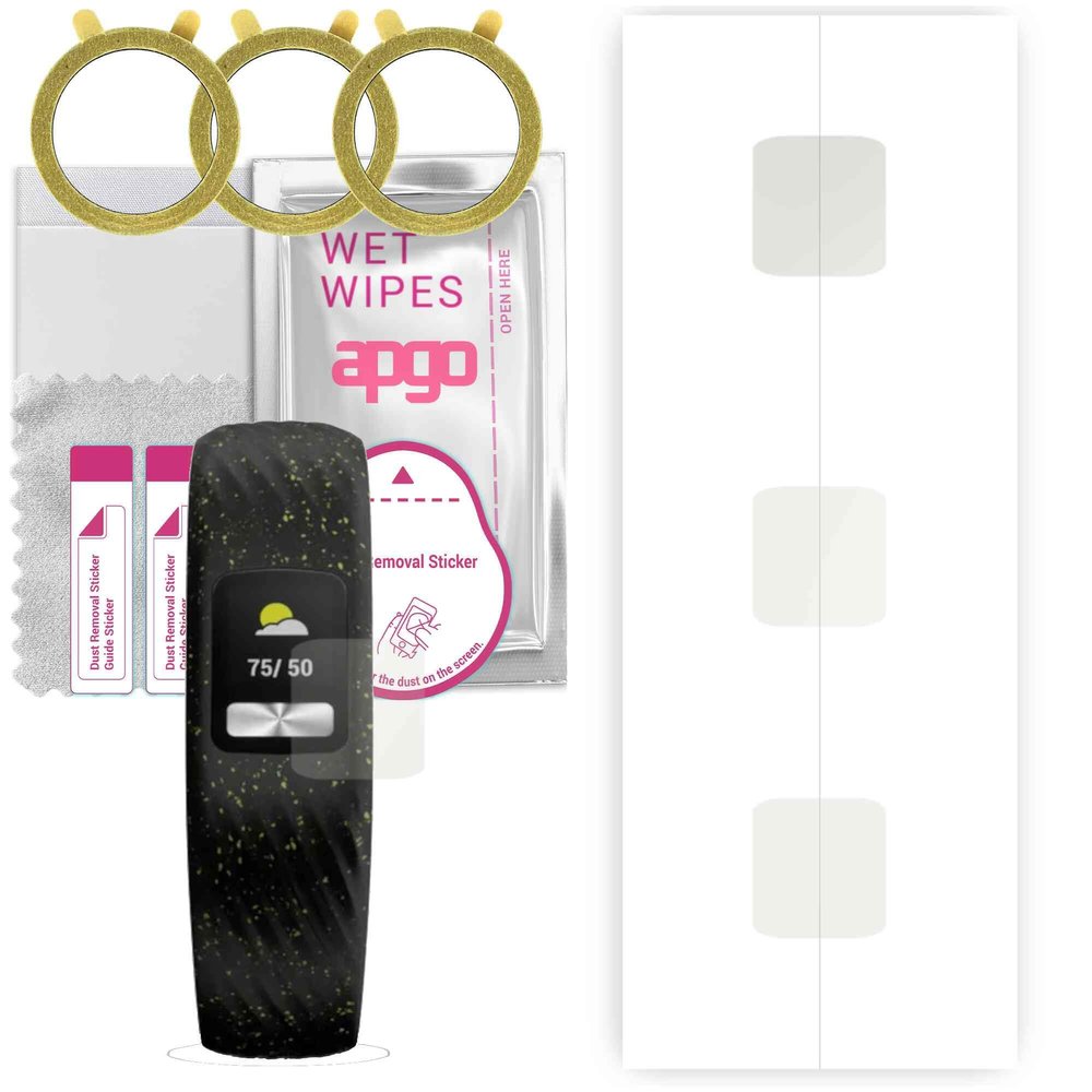 apgo 3x Hydrogel Matte Screen Protector for Garmin Vivofit 4, Hydrogel Film, Flexible, Soft TPU with positioning layer easy installation