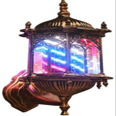 FidemM Light Traditional LED Retro Color LED Stripe Blue Red White Barber Salon Salon Equipment Lighting Waterproof Sign Lamp Outdoor Wall Lamp Decor