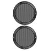 Unifizz 2pcs 7 Inch Metal Glossy Car Audio Speaker Cover Mesh Subwoofer Grill Horn Guard Decorative Circle Grille Protector Black view 1