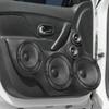 Unifizz 2pcs 7 Inch Metal Glossy Car Audio Speaker Cover Mesh Subwoofer Grill Horn Guard Decorative Circle Grille Protector Black view 2