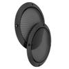 Unifizz 2pcs 7 Inch Metal Glossy Car Audio Speaker Cover Mesh Subwoofer Grill Horn Guard Decorative Circle Grille Protector Black view 4