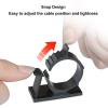 100 Pcs Cable Clips, Adjustable Self Adhesive Wire Management Clamps, Reusable Cable Tie Holder for Power Cable, Charging Cable, USB Cable, Electronic Cable(YX-1316) view 4