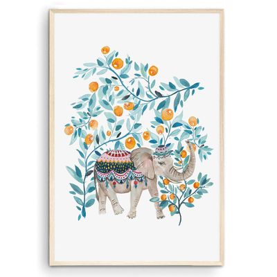 Nationcog Elephant Nursery Wall Art Boho Home Decor Nursery Decor Elephant Wall Art (Unframed) (12x18)