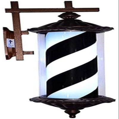 FidemM Light Barber Pole, Outdoor Wall Mountable Lamp,Retro Hair Salon Barber Shop Open Sign Rotating & Illuminated Red White Blue Stripes Outdoor Wall Lamp Decor (Color : B, Size : 68CM)