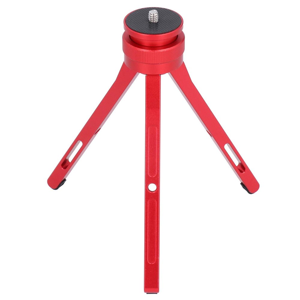 Camera Tripod, Aluminum Alloy Adjustable Height Desktop Tripod, Strong Robust Oxidation Treatment Oxidation Camera Stand, for Phone, Camera[Red]