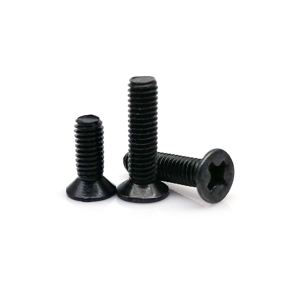 UAMOU 50pcs M1.4 to M2.5 Small Micro Tiny Mini Bolt Screw for Electronics Laptop Tablet Computer Phone Camera Toys Car Printer Repair Fix Cheerfully (Color : Black Carbon Steel, Size : 12MM_M2)