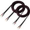 HANNLINTE 12 AWG HD Premium Soft Touch HiFi Speaker Cable (2 Pack, 15 Feet), 12 Gauge Banana Speaker Wire with Banana Plugs for Bi-Wire Bi-Amp HiFi Surround Sound Oxygen-Free Copper, Black view 1