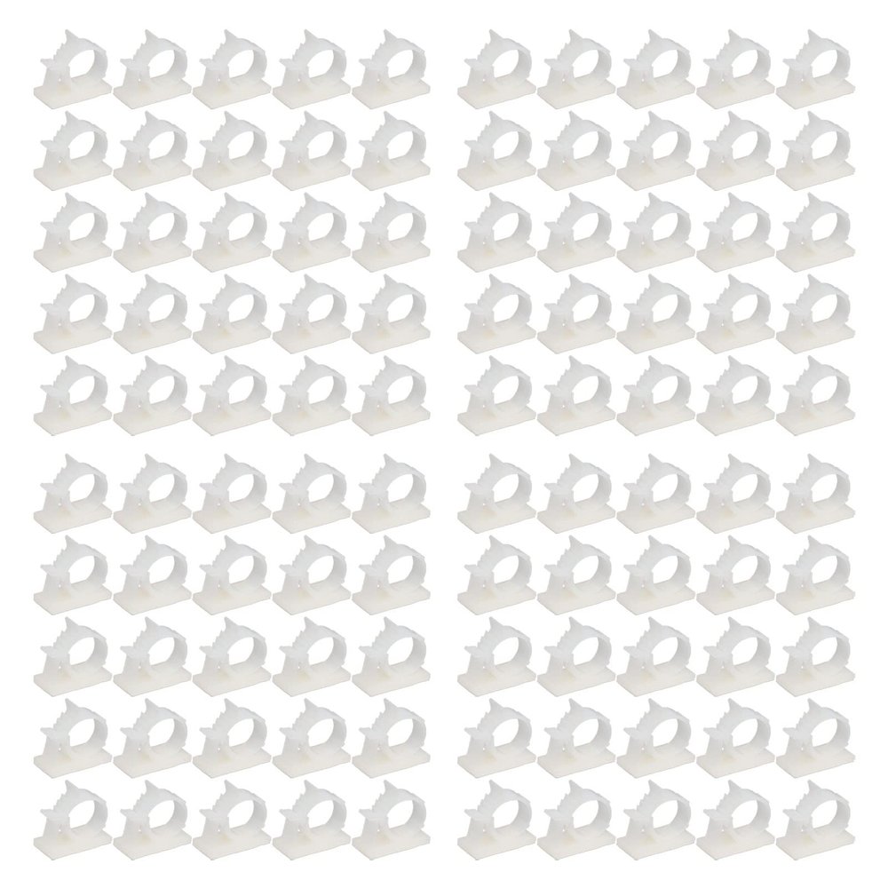 100Pcs Cable Clip, Adjustable Adhesive Cable Management Clip, Durable and Heat Resistant, PA66 Nylon Cord Organizer for Power Cable, Charging Cable, USB Cable(YX-1316)