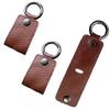 YIUWLMN 3Pcs Leather Cord Organizer First Layer Cowhide Leather Simple Retro Style USB Able Storage Sleeve Earphone Organizer Snap Closure for Easy Access view 1