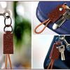 YIUWLMN 3Pcs Leather Cord Organizer First Layer Cowhide Leather Simple Retro Style USB Able Storage Sleeve Earphone Organizer Snap Closure for Easy Access view 3