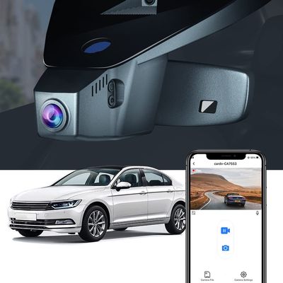 Fitcamx 4K Dash Cam for 2016-2023 VW Passat S SE SEL R-line GT Limited (HD2-6108), Factory OEM Style, UHD 2160P Video, Built-in WiFi & APP, Loop Recording, Parking Monitor, Easy to Install, 64GB Card