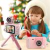 Kids Camera, Digital Camera with Flip up Lens for Selfie Video, Ideal for 3-8 Years Old Girls Boys on Birthday Christmas Party as Gift view 2
