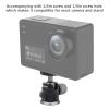 UPQRSG Mini Ball Head with 1/4" Screw Hotshoe Mount Adapter, 360 Degree Rotatable Small Ball Head Mount, Aluminum Alloy for Camera Tripod Light Stands view 3