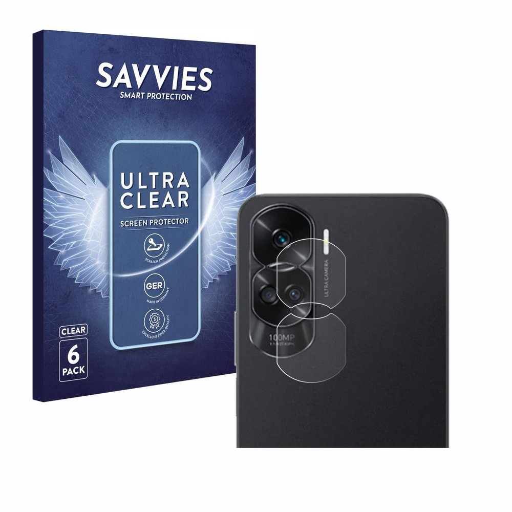 savvies Screen Protector compatible with Honor 90 Lite (ONLY Camera) Protection Film Clear 6-Pack