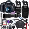 Canon EOS Rebel T7 DSLR Camera with 18-55mm and 75-300mm Lenses, 64GB Memory, Filters, Monopod and More (Renewed) view 1