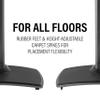 Sanus Height Adjustable Speaker Stand for Sonos Era 300 - 17" Height Adjustment Sonos Stand Includes Carpet Spikes & Rubber Pads - Easy DIY Install Comes w/All Hardware - Black Single view 3