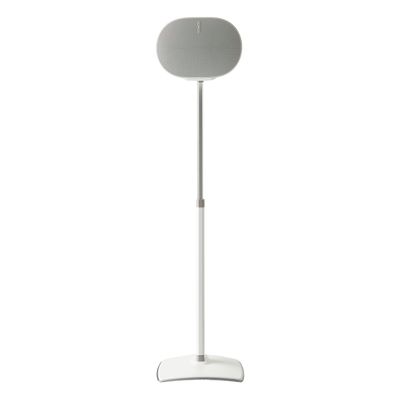 Sanus Height Adjustable Speaker Stand for Sonos Era 300 - 17" Height Adjustment Sonos Stand Includes Carpet Spikes & Rubber Pads - Easy DIY Install Comes w/All Hardware - White