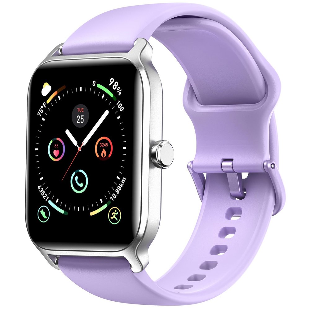 Fitpolo Smart Watches for Women Men, Alexa Built-in 1.8" Fitness Tracker Watch for Android iOS, Waterproof Activity Trackers with 100 Sports, GPS via Phone, Heart Rate Sleep SpO2 Monitor - Purple