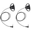 Pdflie 3.5mm Wired Radio Earphone Receiver Listening Assisted Church Translation Conference Travel Headset Compatible with Eamax EX-100 EXD-101 ATG-100T Wireless Tour Guide System (2Pack,D Shape) view 1
