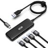 ICZI USB Hub 4 Port Data Splitter Multiple USB Dongle with 4ft Extended Cable for MacBook, Mac mini, iMac, Surface Pro, XPS view 1