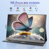 18.5 Inch Portable Monitor for Laptop, FHD 1080P 100% sRGB Travel Monitors for Laptop, Portable Computer IPS Display w/VESA, External Monitor USB-C HDR HDMI Portable Screen w/Smart Cover & Speakers view 2