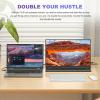 18.5 Inch Portable Monitor for Laptop, FHD 1080P 100% sRGB Travel Monitors for Laptop, Portable Computer IPS Display w/VESA, External Monitor USB-C HDR HDMI Portable Screen w/Smart Cover & Speakers view 4