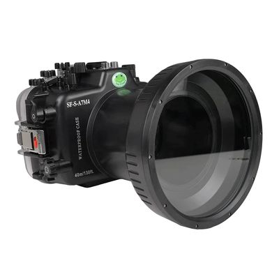 Seafrogs 40 Meters / 130 feet Waterproof Underwater Camera housing for Sony Alpha7 IV (ILCE-7M4 a7 IV a74) with 6-inch Optical Glass Flat Port for Sony FE24-70mm F2.8 GM II Lens