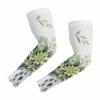 Eucalyptus Leaves Cooling Arm Sleeves for Women, Green Botanical Watercolor Black Plaid Spring Arm Sleeves Covers, (M) view 1