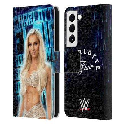 Head Case Designs Officially Licensed WWE The Queen Charlotte Flair Leather Wallet Case Compatible with Samsung Galaxy S22 5G