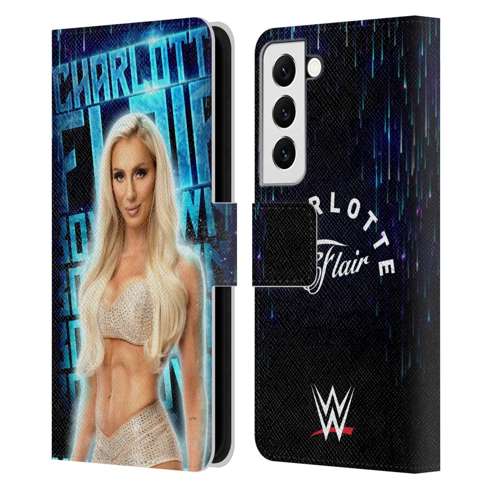 Head Case Designs Officially Licensed WWE The Queen Charlotte Flair Leather Wallet Case Compatible with Samsung Galaxy S22 5G