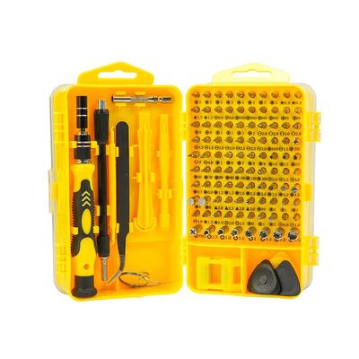 115-in-1 Magnetic Screwdrivers Set Multi-function Computer PC Mobile Phone Digital Electronic Device DIY Repair Tools (Yellow)
