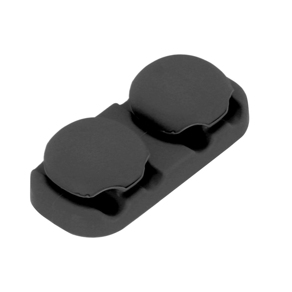 MECCANIXITY Cable Clips Cord Clips Organizer for Desk, 4 Slot Silicone Adhesive Wire Holders Cable Management for USB Cable, Black