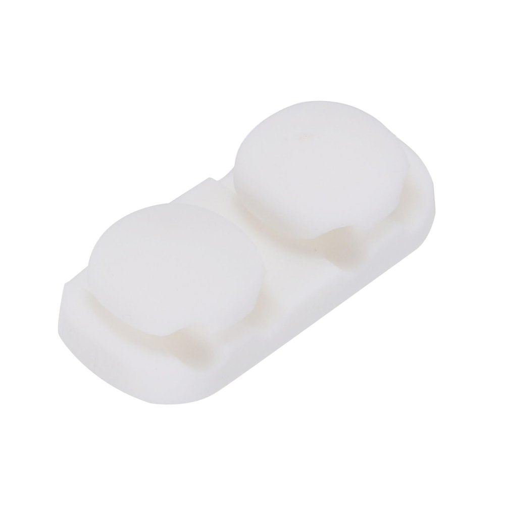 MECCANIXITY Cable Clips Cord Clips Organizer for Desk, 4 Slot Silicone Adhesive Wire Holders Cable Management for USB Cable, White