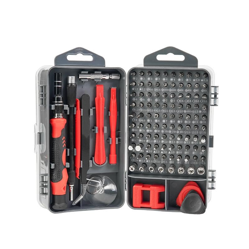 115-in-1 Magnetic Screwdrivers Set Multi-function Computer PC Mobile Phone Digital Electronic Device DIY Repair Tools (Red)