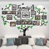 hejiagongsi Family Tree Wall Decor - Picture Frames Collage 4x6 5x7 8x10 11x14 3D DIY-Acrylic Photo Frame for Living Room Green 57 * 81in