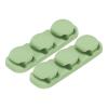 MECCANIXITY 2pcs Cable Clips Cord Clips Organizer for Desk, 6 Slot Silicone Adhesive Wire Holders Cable Management for USB Cable, Army Green view 1