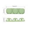 MECCANIXITY 2pcs Cable Clips Cord Clips Organizer for Desk, 6 Slot Silicone Adhesive Wire Holders Cable Management for USB Cable, Army Green view 2