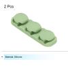 MECCANIXITY 2pcs Cable Clips Cord Clips Organizer for Desk, 6 Slot Silicone Adhesive Wire Holders Cable Management for USB Cable, Army Green view 3