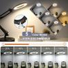12X Magnifying Glass with Light, Krstlv Upgrade Button 5 Color Modes Stepless Dimmable 2-in-1 LED Lighted Desk Lamp & Clamp, Hands Free Magnifier with Light and Stand for Craft Hobby Repair Close Work view 4